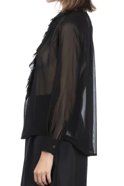 Outlet Comme Des Garcons Comme Des Garcons Polyester georgette SHIRT - Black