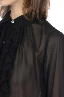 Outlet Comme Des Garcons Comme Des Garcons Polyester georgette SHIRT - Black