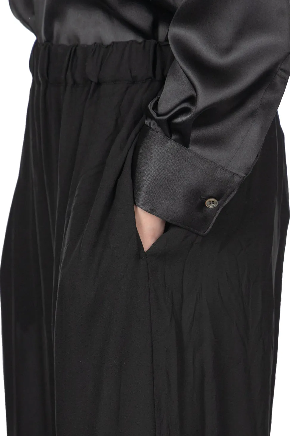 Sale Comme Des Garcons Comme Des Garcons Polyester Georgette Thick Garment Washed Pants