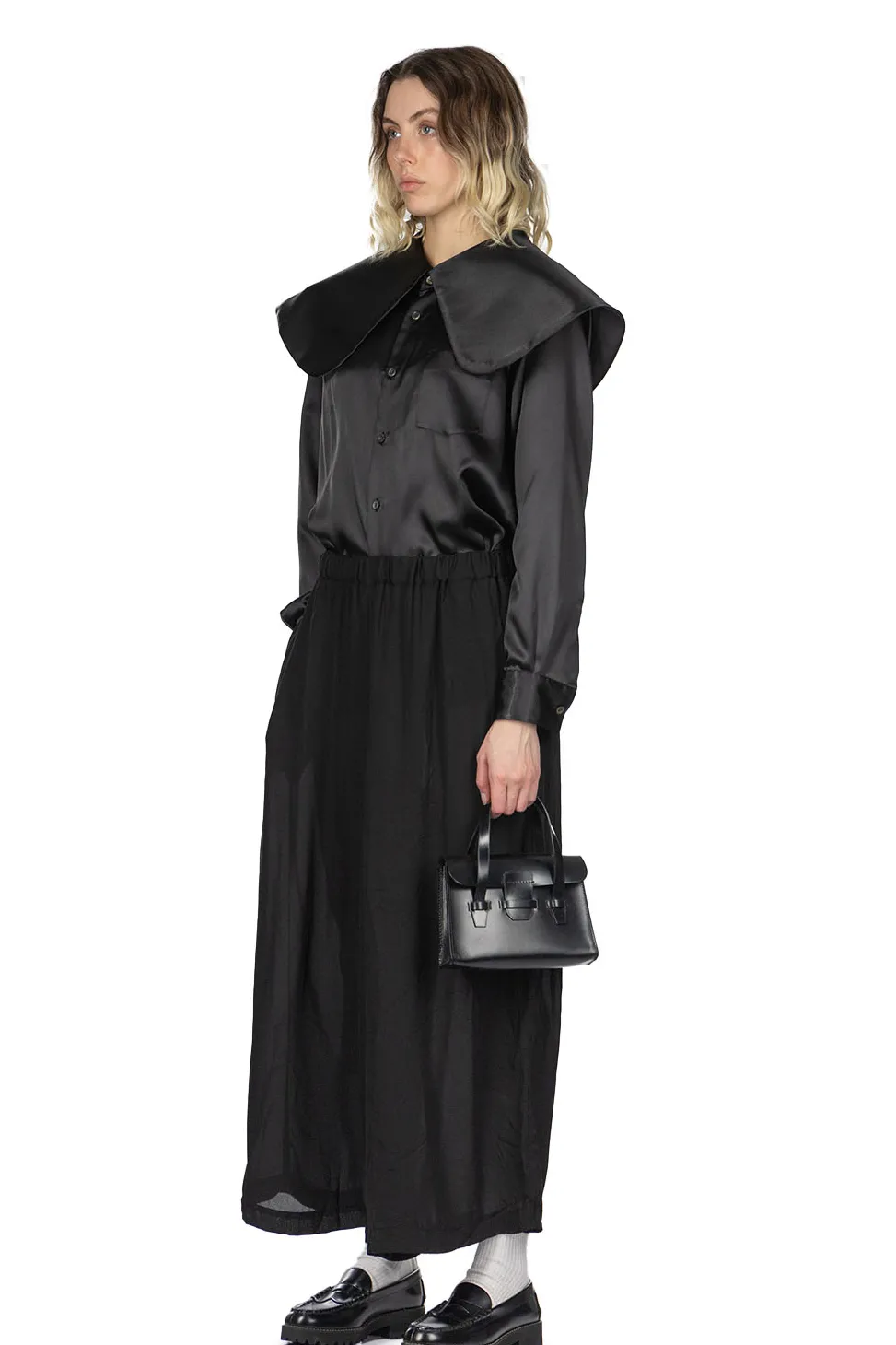 Sale Comme Des Garcons Comme Des Garcons Polyester Georgette Thick Garment Washed Pants