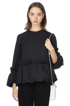 Sale Comme Des Garcons Comme Des Garcons Polyester pique LS TOP- Black