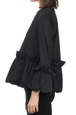 Sale Comme Des Garcons Comme Des Garcons Polyester pique LS TOP- Black
