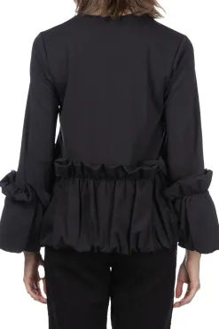 Sale Comme Des Garcons Comme Des Garcons Polyester pique LS TOP- Black