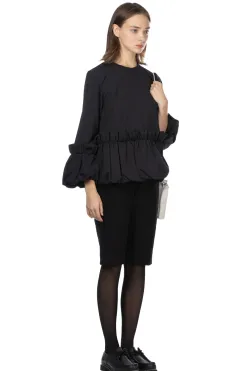 Sale Comme Des Garcons Comme Des Garcons Polyester pique LS TOP- Black