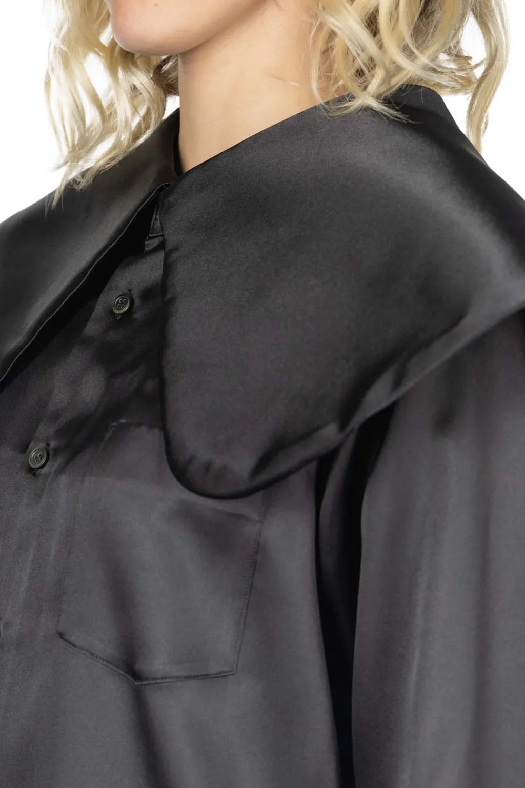 Fashion Comme Des Garcons Comme Des Garcons Polyester Satin Blouse