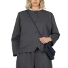 Clearance Nachukara Ponte No Collar Jacket - Charcoal