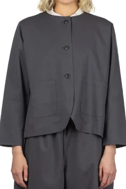 Clearance Nachukara Ponte No Collar Jacket - Charcoal