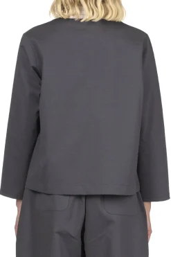 Clearance Nachukara Ponte No Collar Jacket - Charcoal