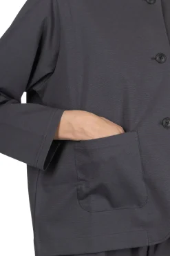 Clearance Nachukara Ponte No Collar Jacket - Charcoal