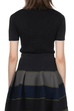 Fashion CFCL Portrait Short Sleeve Top - Black