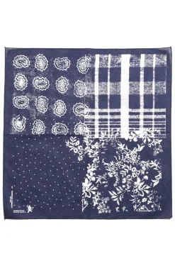 Sale Engineered Garments Printed Bandana - Navy Collage