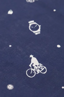 Hot Engineered Garments Printed Bandana - Navy Novelty