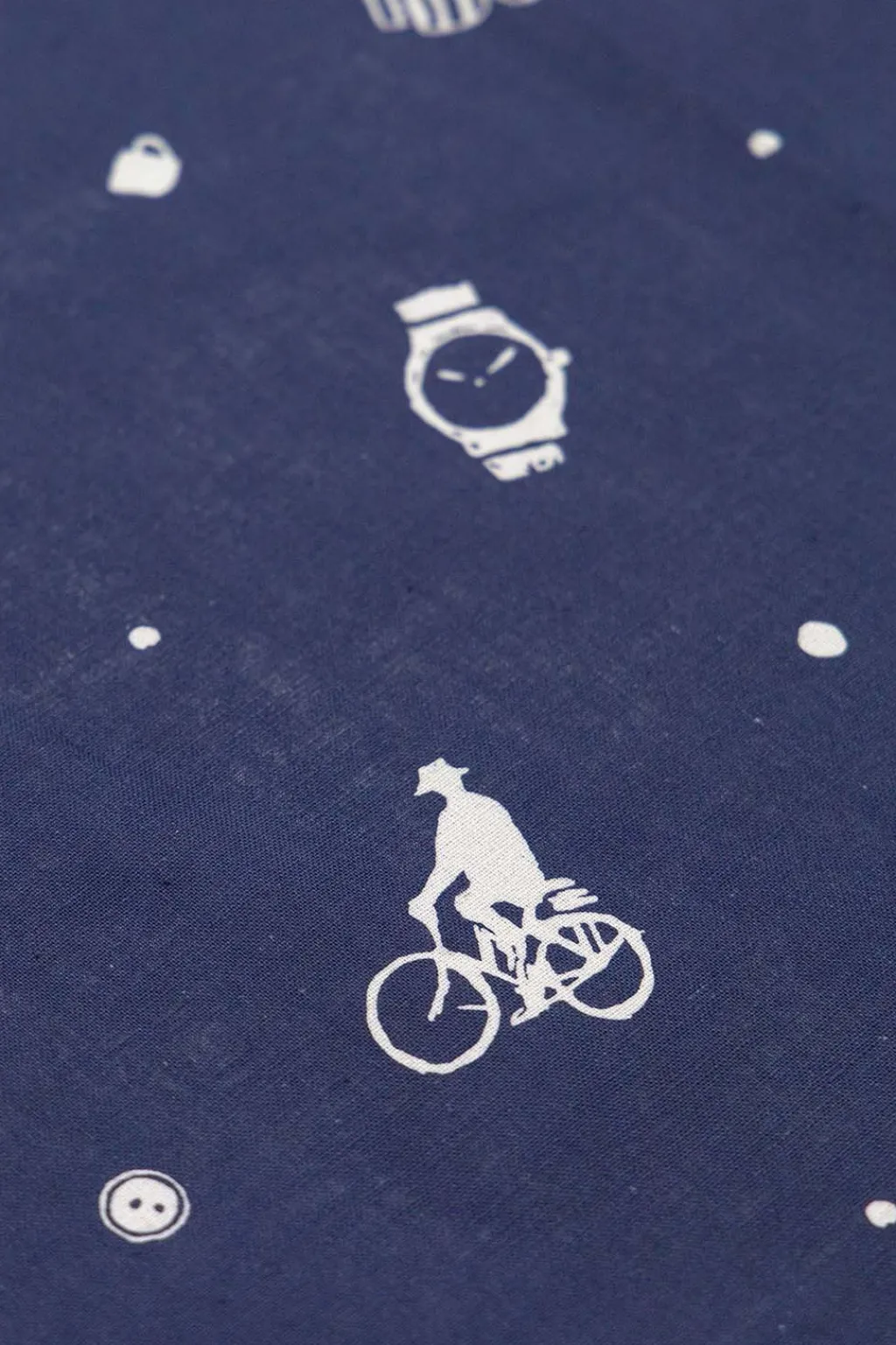 Hot Engineered Garments Printed Bandana - Navy Novelty