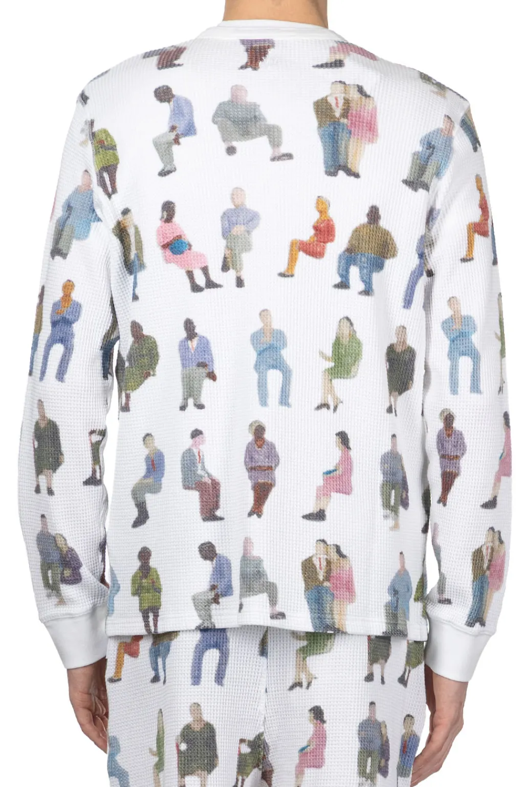 Fashion JW Anderson Printed Waffle Henley Top