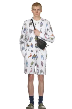 Outlet JW Anderson Printed Waffle Short