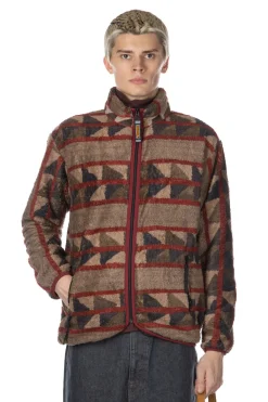 Online Kapital PUEBLO Stripe Fleece Zip Blouson