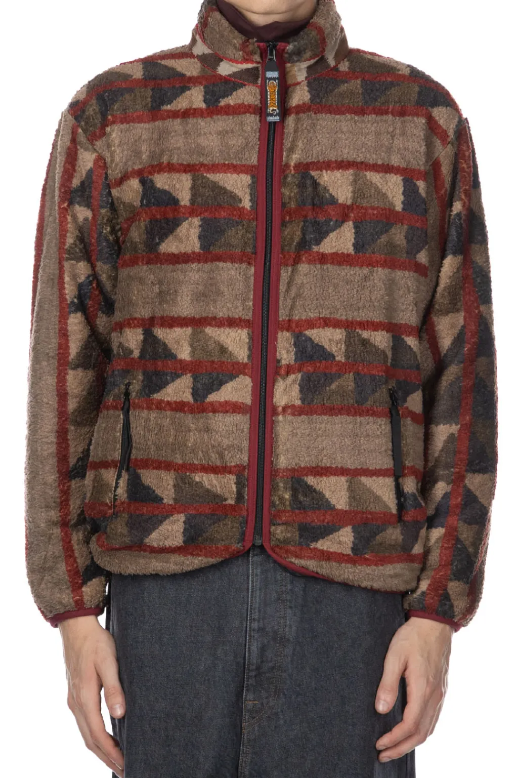 Online Kapital PUEBLO Stripe Fleece Zip Blouson
