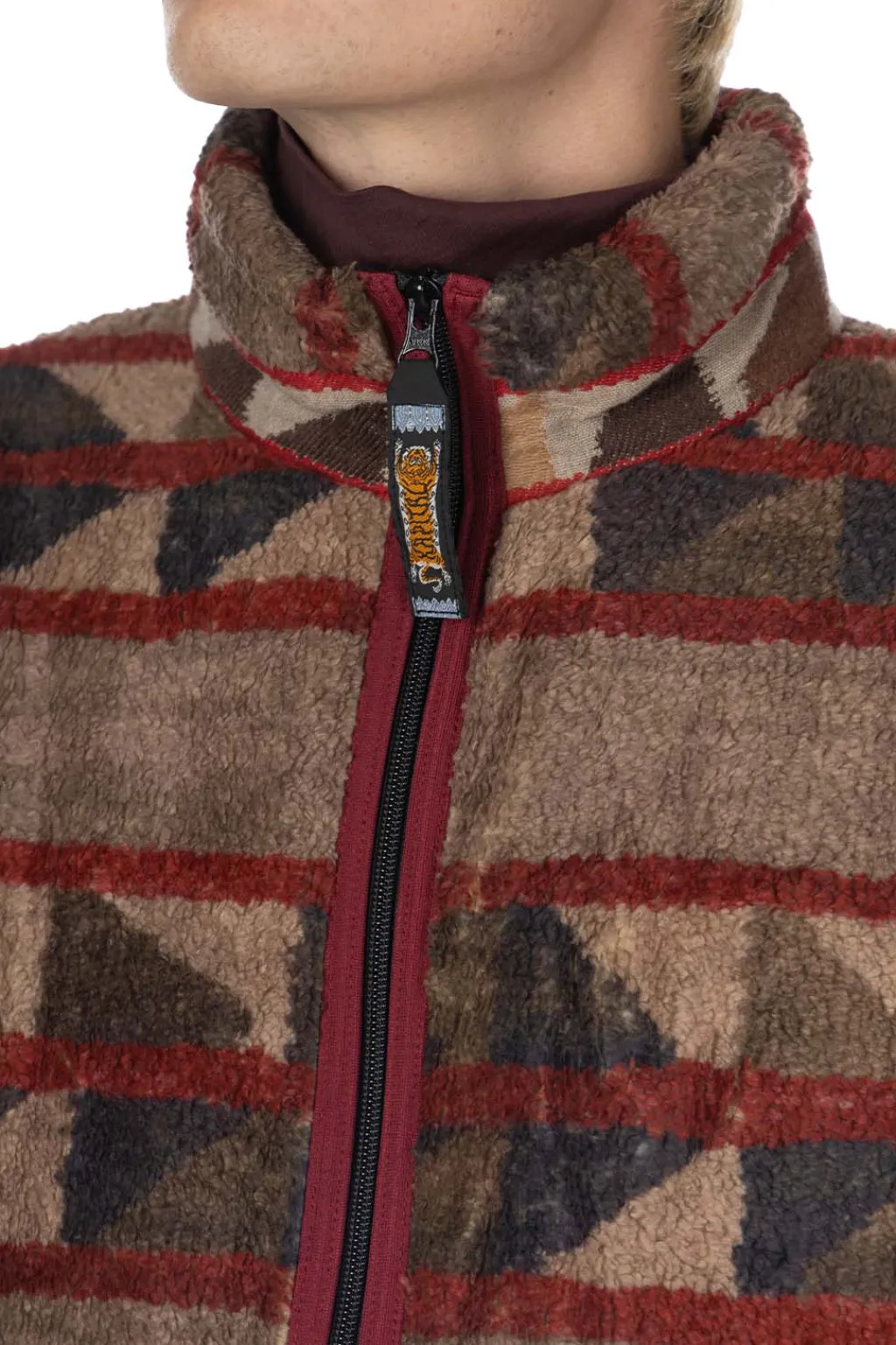 Online Kapital PUEBLO Stripe Fleece Zip Blouson