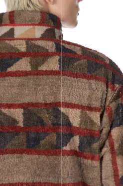 Online Kapital PUEBLO Stripe Fleece Zip Blouson