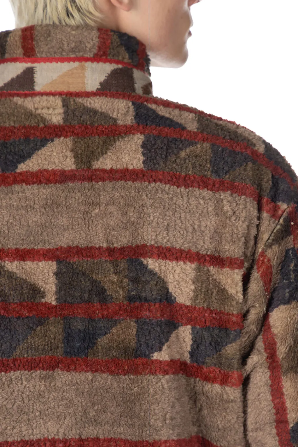 Online Kapital PUEBLO Stripe Fleece Zip Blouson