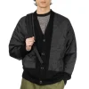 Hot SOFTHYPHEN Quilting Mix Mohair Cardigan - Black