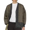 Clearance SOFTHYPHEN Quilting Mix Mohair Cardigan - Grey