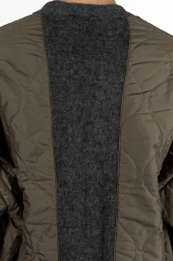Clearance SOFTHYPHEN Quilting Mix Mohair Cardigan - Grey