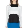 Discount Mame Kurogouchi Random Ribbed Cotton Cropped Top - White