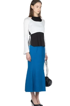 Discount Mame Kurogouchi Random Ribbed Cotton Cropped Top - White