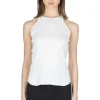 Sale Mame Kurogouchi Random Ribbed Cotton Sleeve Top - White