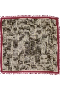 Outlet Kapital Rayon Fringe Stole (HACKSAW-BLOCK) - 3 Color Choices