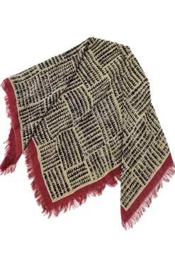 Outlet Kapital Rayon Fringe Stole (HACKSAW-BLOCK) - 3 Color Choices