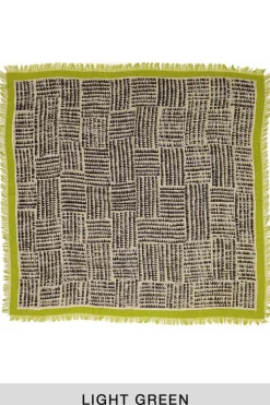 Outlet Kapital Rayon Fringe Stole (HACKSAW-BLOCK) - 3 Color Choices