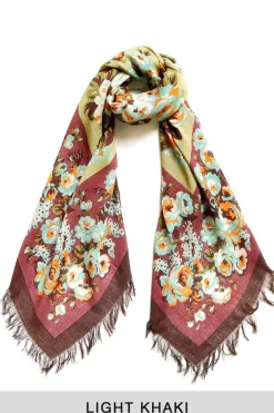 Sale Kapital Rayon Fringe Stole NADESHIKO Champetre - 3 Color Choices