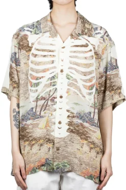 Outlet Kapital Rayon KAMEKAMEHA BONE Aloha Shirt - Brown