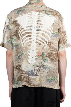 Best Kapital Rayon KAMEKAMEHA BONE Aloha Shirt - Brown