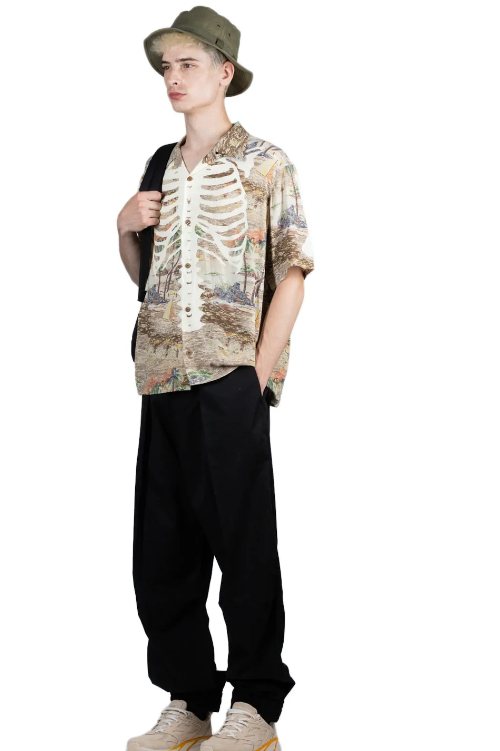 Best Kapital Rayon KAMEKAMEHA BONE Aloha Shirt - Brown