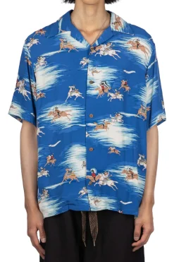 Best Kapital Rayon KAMIKAZE Aloha Shirt - Blue