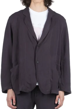 Sale SOE Ready to Wear Rayon Paper Jacket - Black Navy