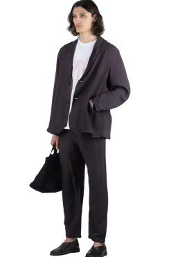 Sale SOE Ready to Wear Rayon Paper Jacket - Black Navy