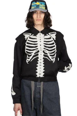 Outlet Kapital Rayon Twill BONE Drizzler JKT - Black