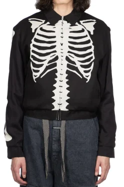 Outlet Kapital Rayon Twill BONE Drizzler JKT - Black