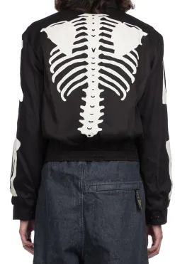 Outlet Kapital Rayon Twill BONE Drizzler JKT - Black