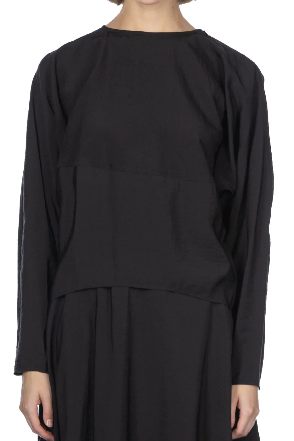 Outlet YLEVE Rayon-Poly Broad Blouse - Black