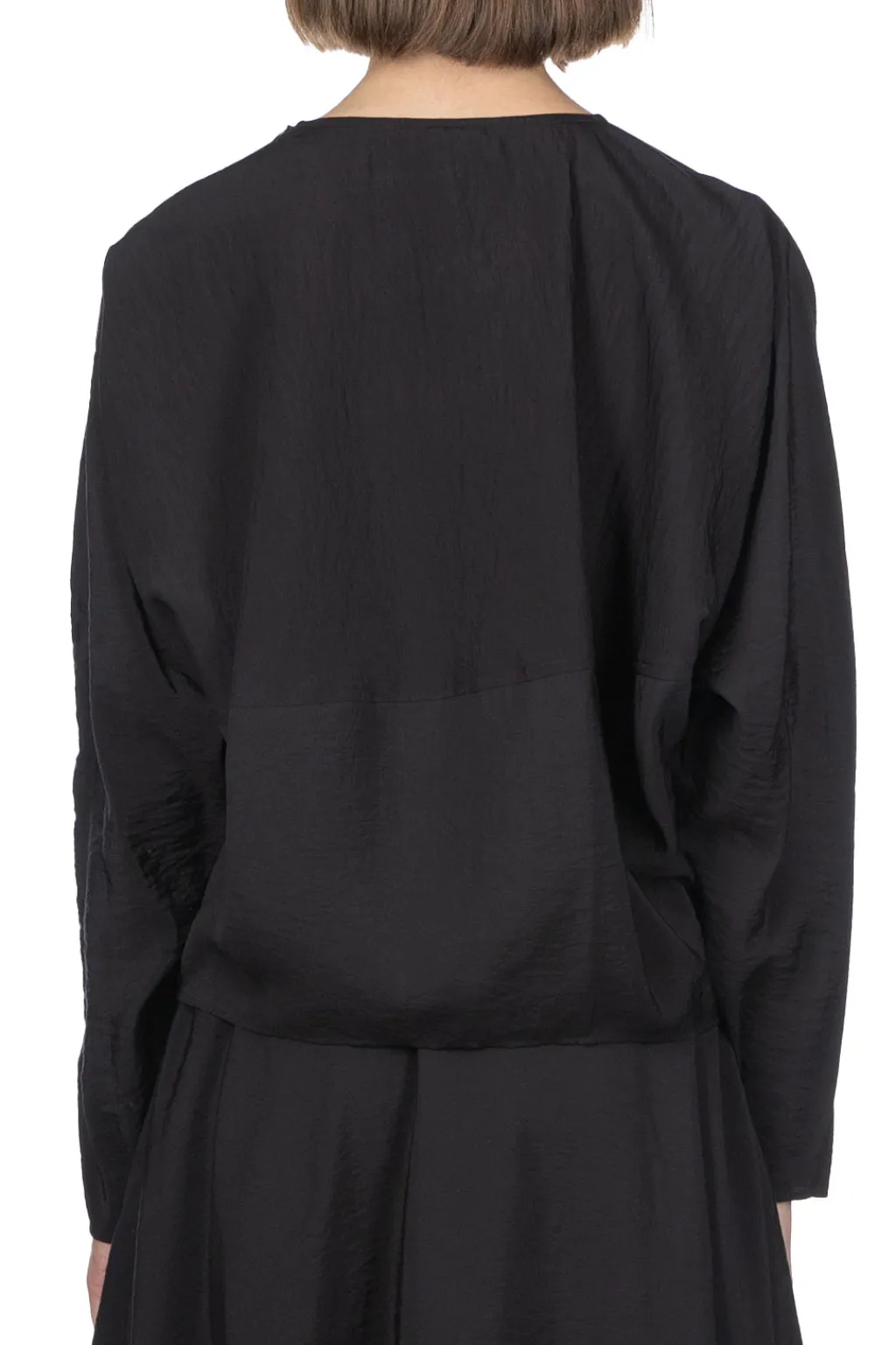 Outlet YLEVE Rayon-Poly Broad Blouse - Black
