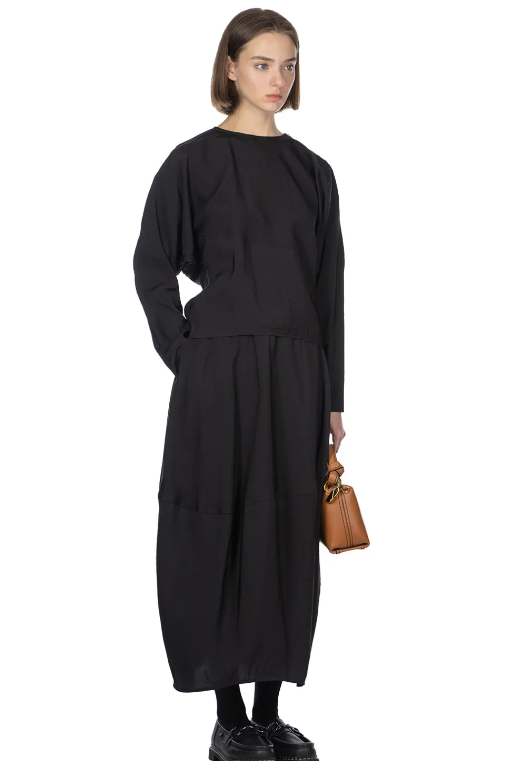 Outlet YLEVE Rayon-Poly Broad Blouse - Black
