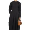 Discount YLEVE Rayon-Poly Broad Skirt - Black