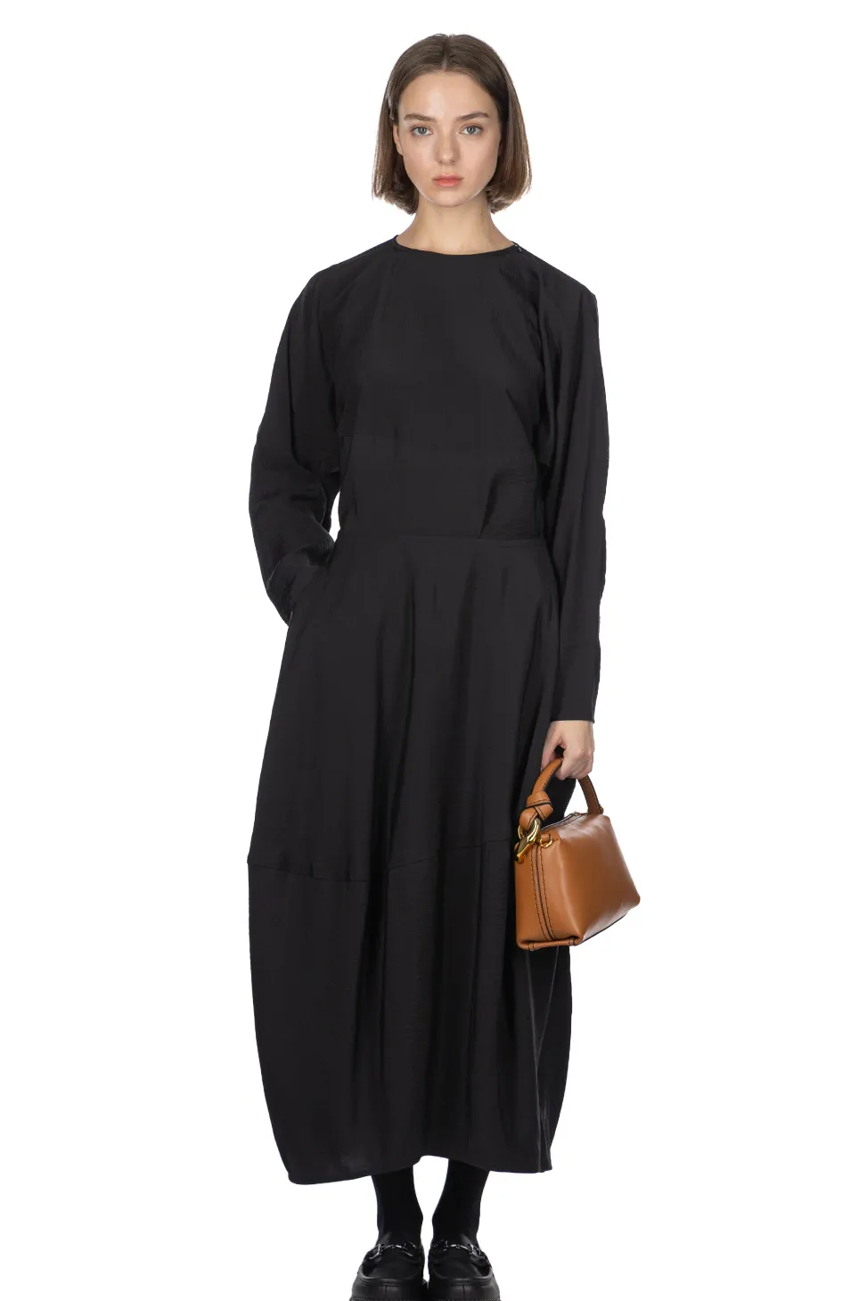 Discount YLEVE Rayon-Poly Broad Skirt - Black