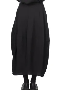 Discount YLEVE Rayon-Poly Broad Skirt - Black