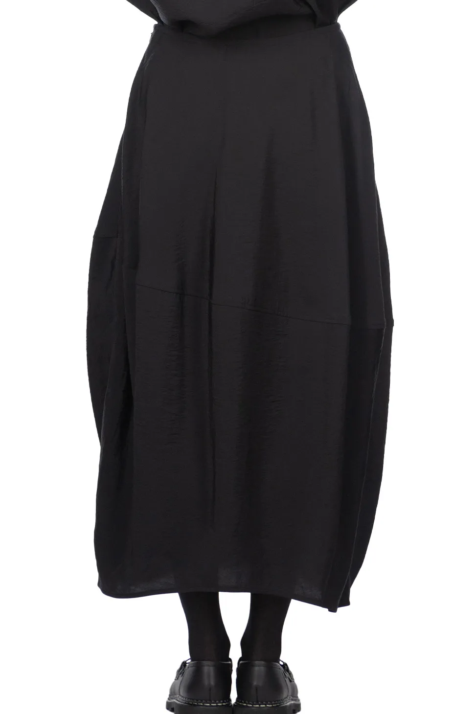 Discount YLEVE Rayon-Poly Broad Skirt - Black